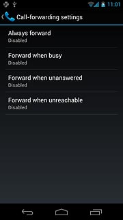 Press one of the following options:Always forward