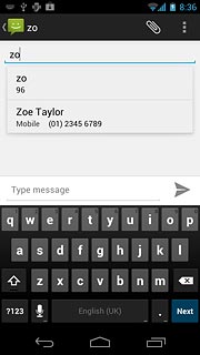 Key in the first letters of the required contact.Matching contacts are displayed.Press the required contact.