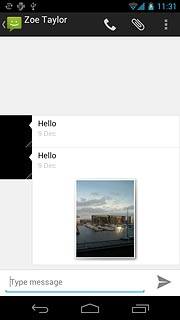 Press Type message.Write the required text.