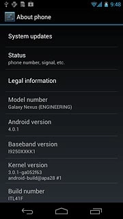 View your phone's software version below Android version.