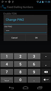 Key in your current PIN2 and press OK.