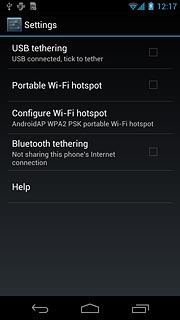 Press Portable Wi-Fi hotspot to turn on the function.