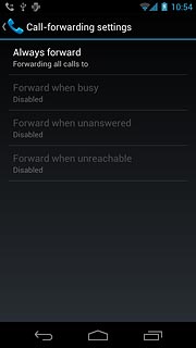 Press one of the following options:Always forward