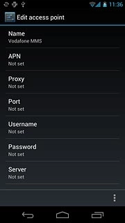 Press APN.Key in mms.vodafone.net
