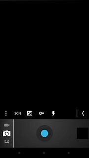 If the camera is turned on:Press the camera icon.