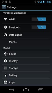 Press Data usage.