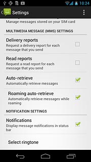 Press the home icon to return to standby mode.