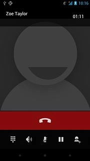 Press the end call icon to end the call and return to standby mode.
