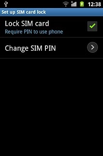 When the box next to the menu item is ticked (V), use of PIN is turned on.