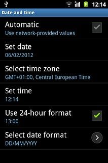 Press Select time zone.