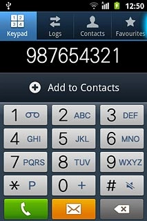 Key in the required number and press the call icon.