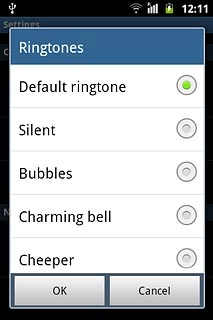 Press Default ringtone or the different message tones to hear them.
