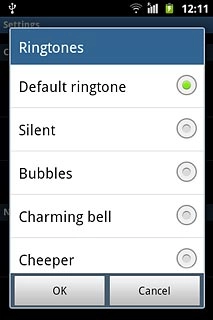 Once you've found a message tone you like, press OK.
