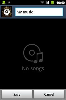 Key in a name for the playlist and press Save.