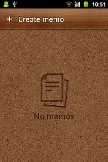 If a note has been created already:Press Create memo.