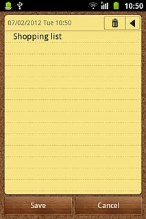 Write the text and press Save.