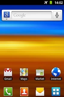 The flight mode icon shows that flight mode is turned on.Further information:Turn flight mode on or off
