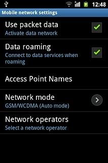 Press Network mode.