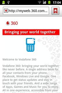 Press the address bar at the top of the display.