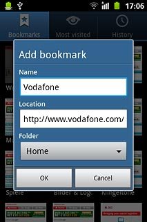 Press OK to save the bookmark.