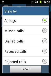 Press the required call list.