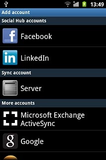 Press the required social network or the required email account.