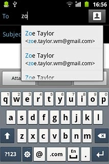 Key in the first letters of the required contact.Matching contacts are displayed.Press the required contact.