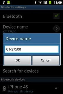 Key in the required name and press OK.