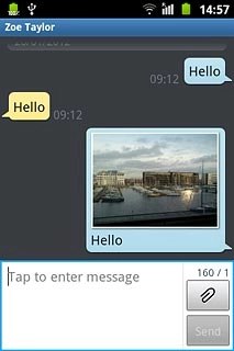 Press and hold the required text message until a pop-up menu is displayed.