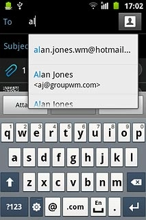 Press the required contact.
