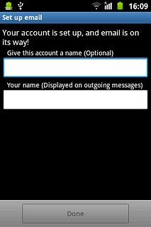 Press the field below Give this account a name (Optional) and key in a name for your email account (such as Private or Work).