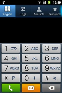 Press the Keypad tab.