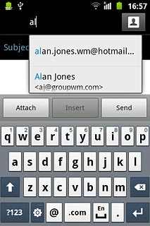 Key in the first letters of the required contact.Matching contacts are displayed.Press the required contact.