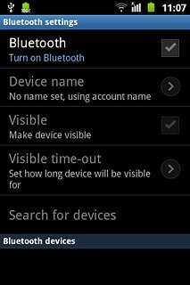 Press Bluetooth to turn on Bluetooth.
