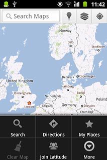 Press Search.Key in the required destination.Results matching what you key in are displayed.