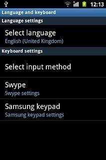 Press Select language.