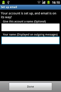 Press Done.Wait while your phone retrieves new email messages.