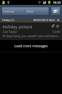 Press the new email message icon.