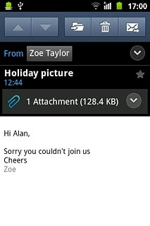 Press the send email message icon.