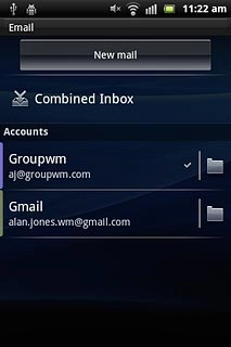 Press the required email account.