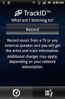 Hold your phone to the external source and press Record to start recording.Wait a moment while your phone records the music.Your phone searches for music details on the internet and after a moment the result is displayed.