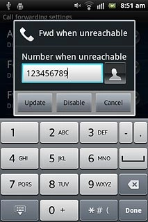 Press Disable.Repeat until all diverts have been cancelled.