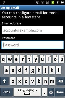 Press Password and key in the password for your Exchange account.