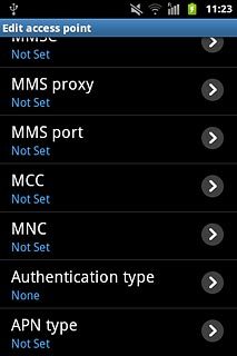 Press Authentication type.