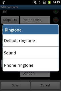 If you select Phone ringtone: