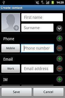 Press Email address and key in the required email address.