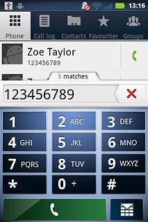 Key in the required number and press the call icon.