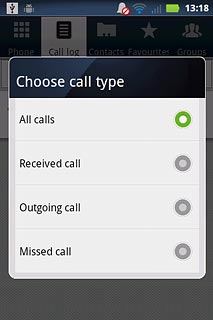 Press the required call list.