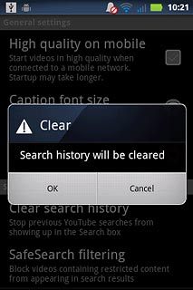 Press OK to confirm.