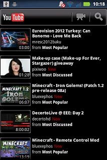 Press the required video clip.